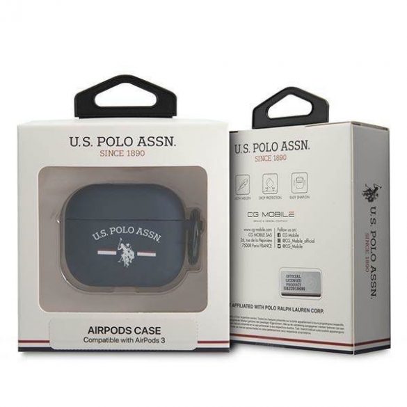 US Polo USACA3SFGV Carcasă AirPods 3 granatowy/marine