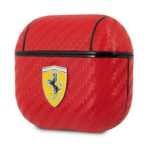 Husă Ferrari FESA3CARE AirPods 3 negru/roșu Husă On Track PU Carbon