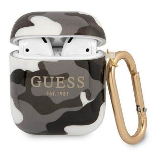 Guess GUA2UCAMG Husă pentru AirPods 1/2, colecția Camo czarny/negru