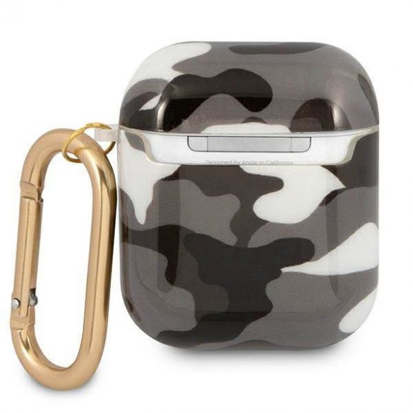 Guess GUA2UCAMG Husă pentru AirPods 1/2, colecția Camo czarny/negru