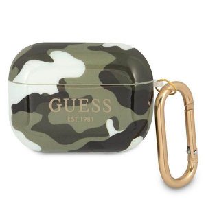 Husa Guess GUAPUCAMA AirPods Pro husa zielony/kaki Camo Collection