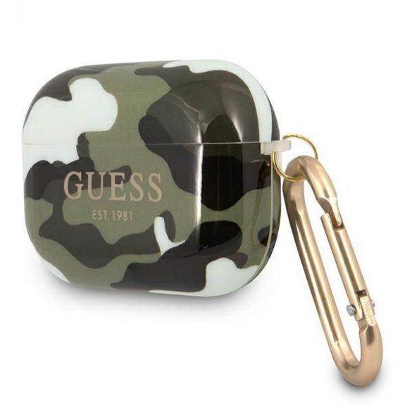 Husa Guess GUAPUCAMA AirPods Pro husa zielony/kaki Camo Collection