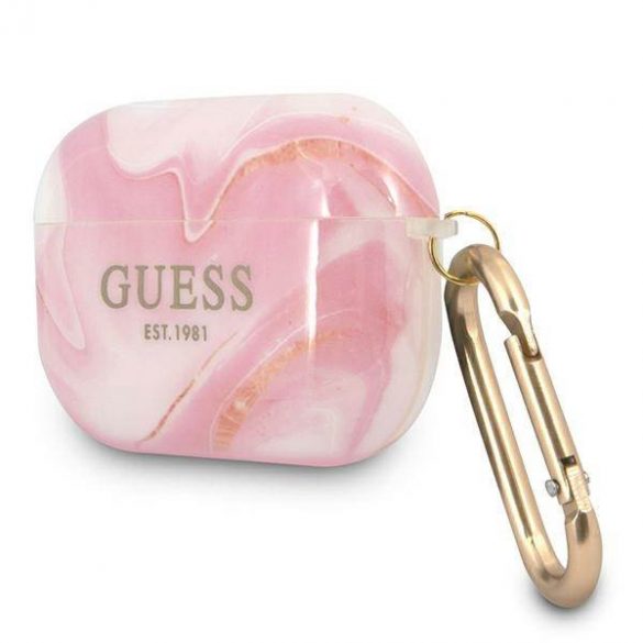 Husa Guess GUAPUNMP AirPods Pro husa Rożowy/roz Marble Collection