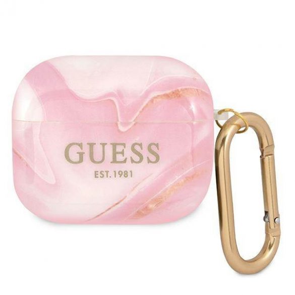 Husă Guess GUA3UNMP AirPods 3 husă Rozowy/roz Marble Collection