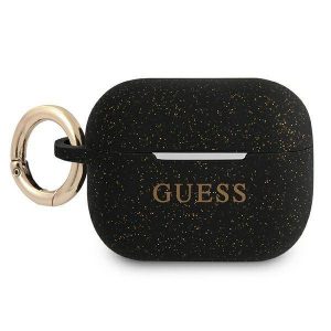 Husă Guess GUAPSGGEK AirPods Pro husă cu sclipici din silicon czarny/negru