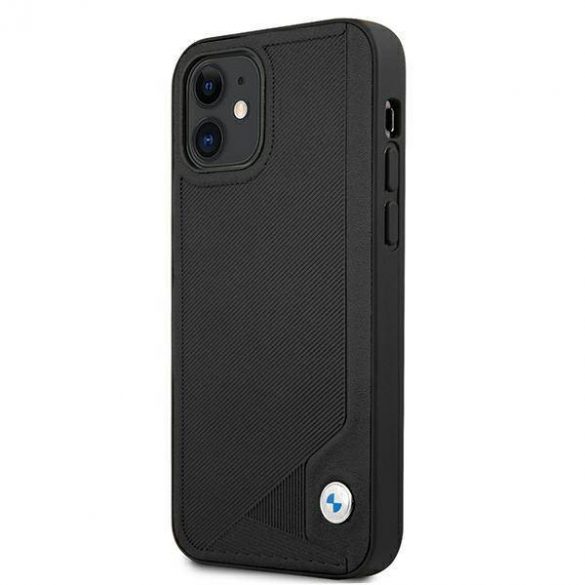 Etui BMW BMHCP12SRCDPK iPhone 12 mini 5,4" czarny/negru hardcase Husă piele Deboss