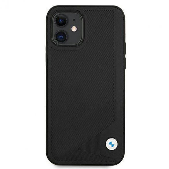 Etui BMW BMHCP12SRCDPK iPhone 12 mini 5,4" czarny/negru hardcase Husă piele Deboss