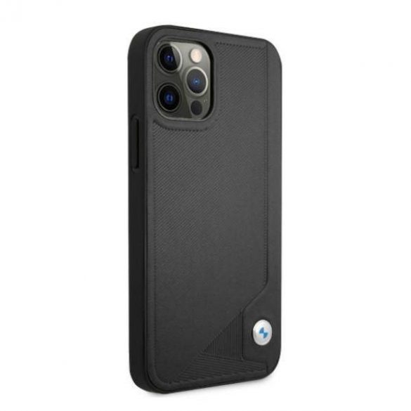 Etui BMW BMHCP12LRCDPK iPhone 12 Pro Max 6,7" carcasă rigidă/neagră Husă piele Deboss