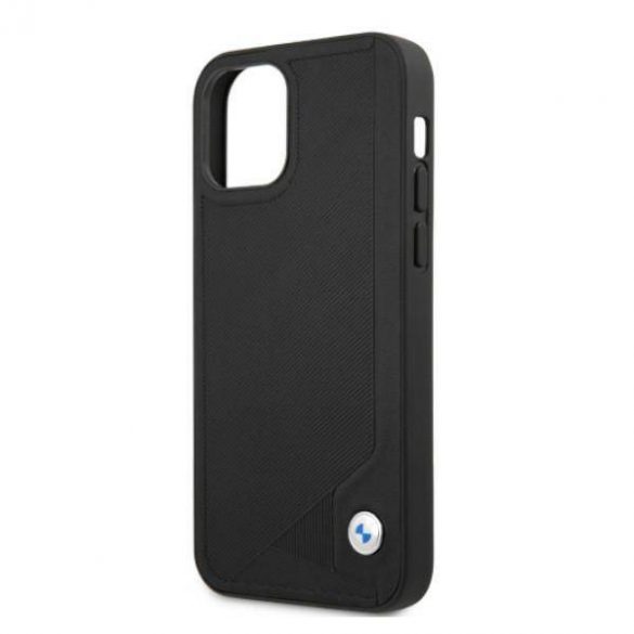 Etui BMW BMHCP12LRCDPK iPhone 12 Pro Max 6,7" carcasă rigidă/neagră Husă piele Deboss