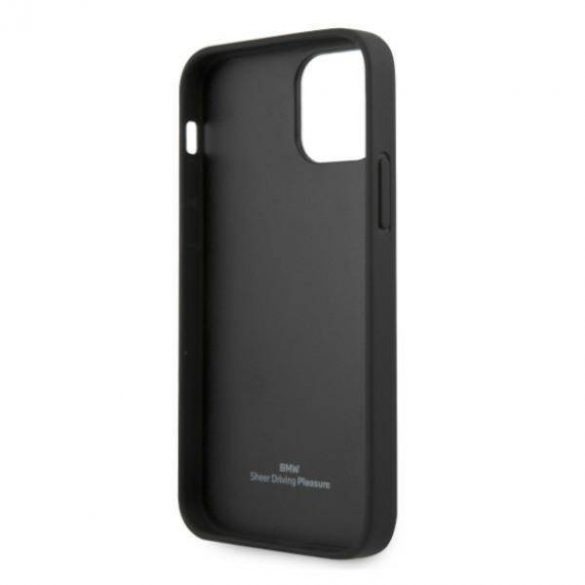 Etui BMW BMHCP12LRCDPK iPhone 12 Pro Max 6,7" carcasă rigidă/neagră Husă piele Deboss