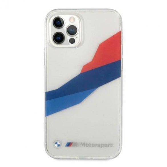 Etui BMW BMHCP12LSKTGT iPhone 12 Pro Max 6,7" husă rigidă transparentă Motorsport Tricolor