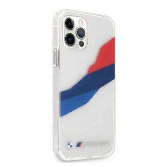 Etui BMW BMHCP12LSKTGT iPhone 12 Pro Max 6,7" husă rigidă transparentă Motorsport Tricolor