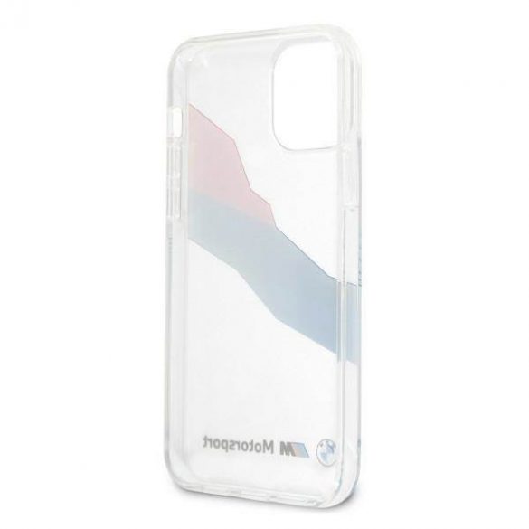 Etui BMW BMHCP12LSKTGT iPhone 12 Pro Max 6,7" husă rigidă transparentă Motorsport Tricolor