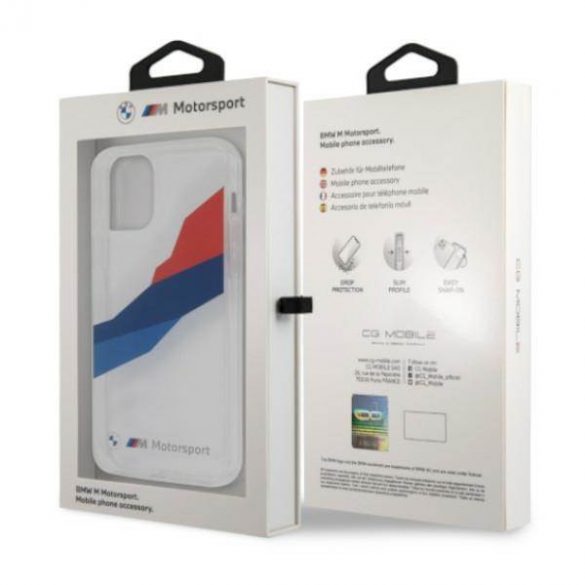 Etui BMW BMHCP12LSKTGT iPhone 12 Pro Max 6,7" husă rigidă transparentă Motorsport Tricolor