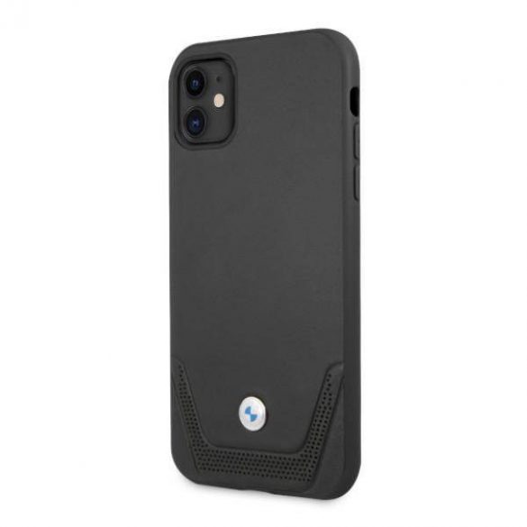 Etui BMW BMHCN61RSWPK iPhone 11 6,1" / Xr czarny/negru hardcase Husă piele perforată