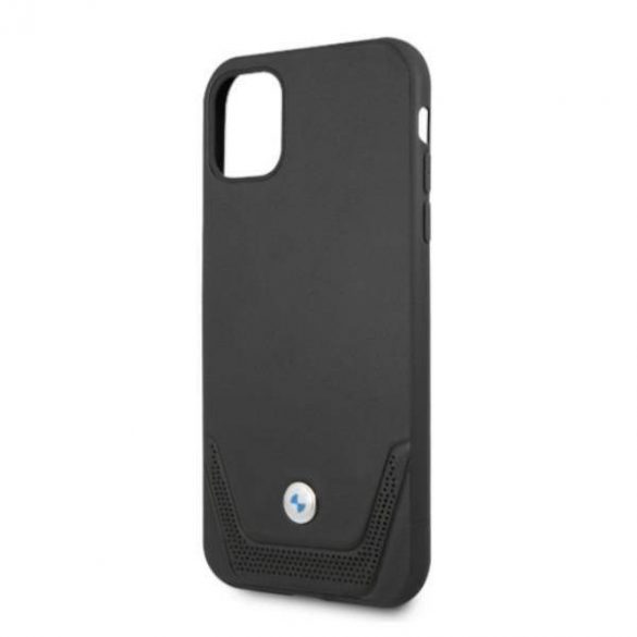 Etui BMW BMHCN61RSWPK iPhone 11 6,1" / Xr czarny/negru hardcase Husă piele perforată