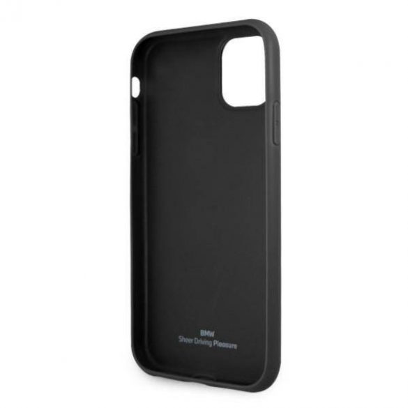 Etui BMW BMHCN61RSWPK iPhone 11 6,1" / Xr czarny/negru hardcase Husă piele perforată