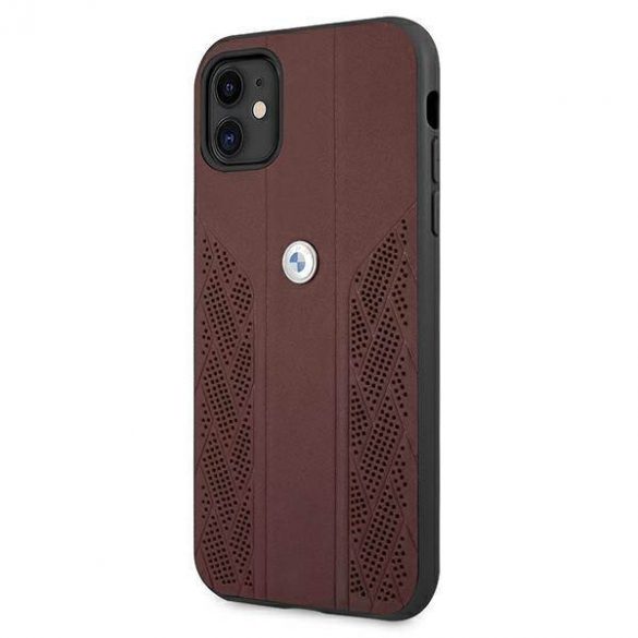 Etui BMW BMHCN61RSPPR iPhone 11 6,1" / Xr czerwony/rosu hardcase Leather Curve Perforate