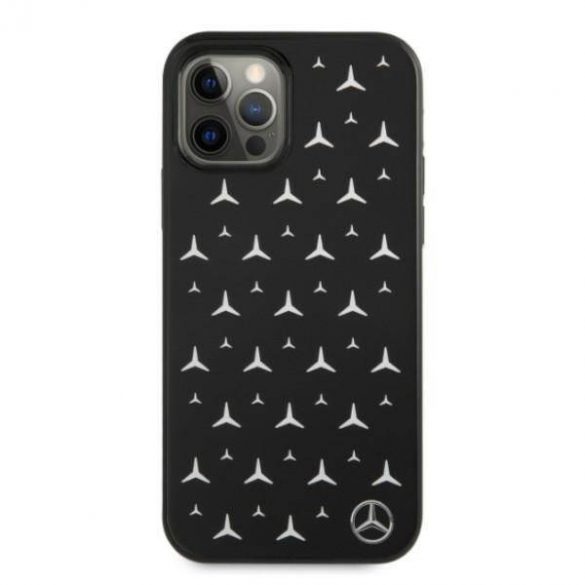 Mercedes MEHCP12MESPBK Carcasă rigidă pentru iPhone 12/12 Pro 6,1" czarny/negru Carcasa Silver Stars Pattern