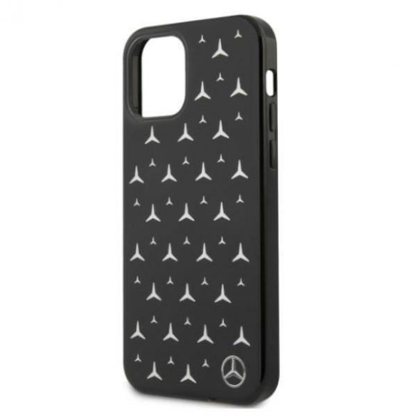 Mercedes MEHCP12MESPBK Carcasă rigidă pentru iPhone 12/12 Pro 6,1" czarny/negru Carcasa Silver Stars Pattern