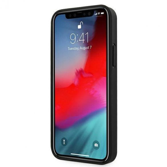 Mercedes MEHCP12SCDOBK iPhone 12 mini 5,4" carcasa rigidă/neagră Husă din piele cu zonă perforată