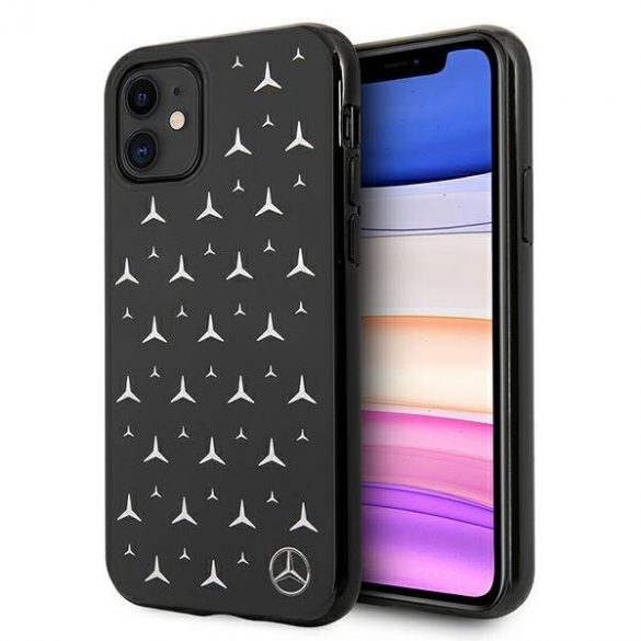 Mercedes MEHCN61ESBK Carcasă rigidă pentru iPhone 11 6,1" / Xr czarny/negru Silver Stars Pattern