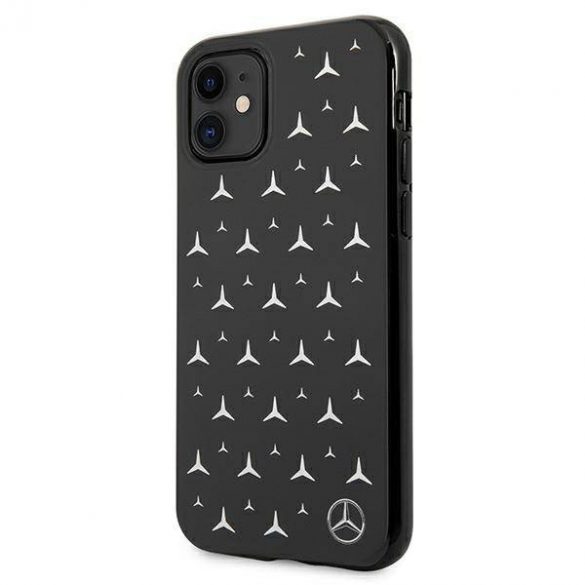 Mercedes MEHCN61ESBK Carcasă rigidă pentru iPhone 11 6,1" / Xr czarny/negru Silver Stars Pattern