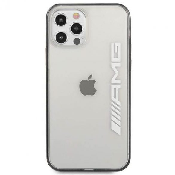 AMG AMHCP12LAESLBK Carcasă rigidă transparentă pentru iPhone 12 Pro Max Carcasă vopsită metalic