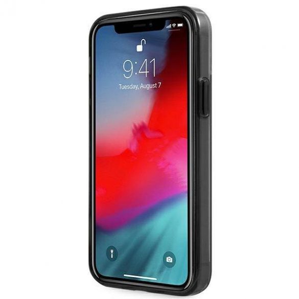 AMG AMHCP12LAESLBK Carcasă rigidă transparentă pentru iPhone 12 Pro Max Carcasă vopsită metalic