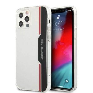 AMG AMHCP12MTVLBR Carcasă rigidă transparentă pentru iPhone 12/12 Pro de 6,1 inchi Carcasă verticală electroplată