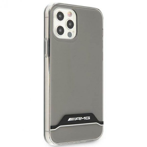 AMG AMHCP12MTCBW iPhone 12/12 Pro carcasă rigidă transparentă/carta galvanizată alb-negru