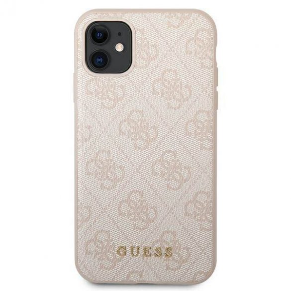 Guess GUHCN61G4GFPI iPhone 11 / Xr 6,1" roz/roz hard Husă 4G Metal Gold Logo