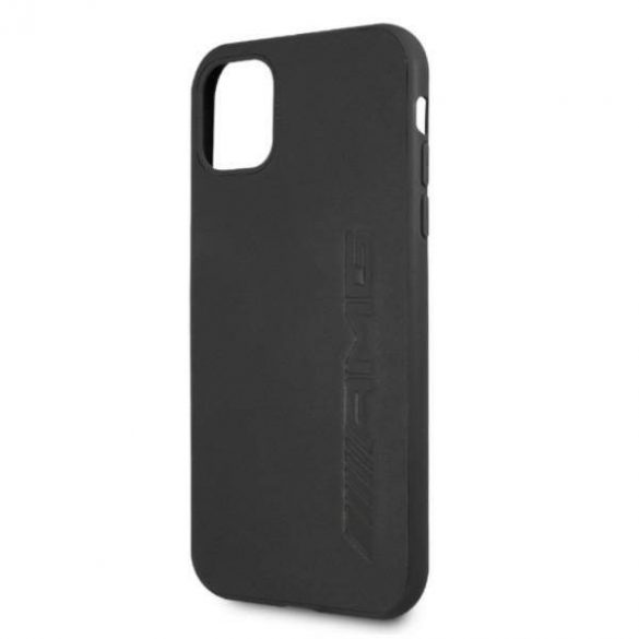 AMG AMHCN61DOLBK iPhone 11 / Xr 6,1" negru / negru hard Husă piele Hot Stamped