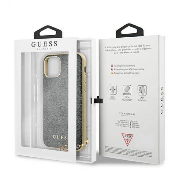 Husă Guess GUHCN61GF4GGR iPhone 11 6,1" / Xr gri/szary Husă 4G Charms Collection