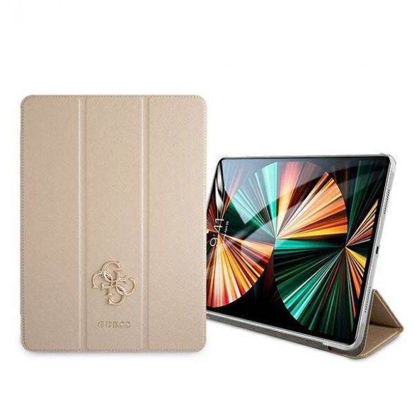 Guess GUIC12PUSASGO Husă colecție Saffiano pentru iPad 12,9" 2021 złoty/aurie