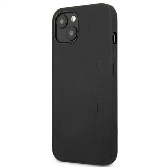 AMG AMHCP13SDOLBK Carcasă rigidă din piele pentru iPhone 13 mini de 5,4 inchi/negru