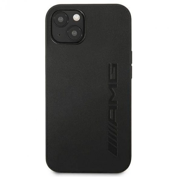 AMG AMHCP13SDOLBK Carcasă rigidă din piele pentru iPhone 13 mini de 5,4 inchi/negru