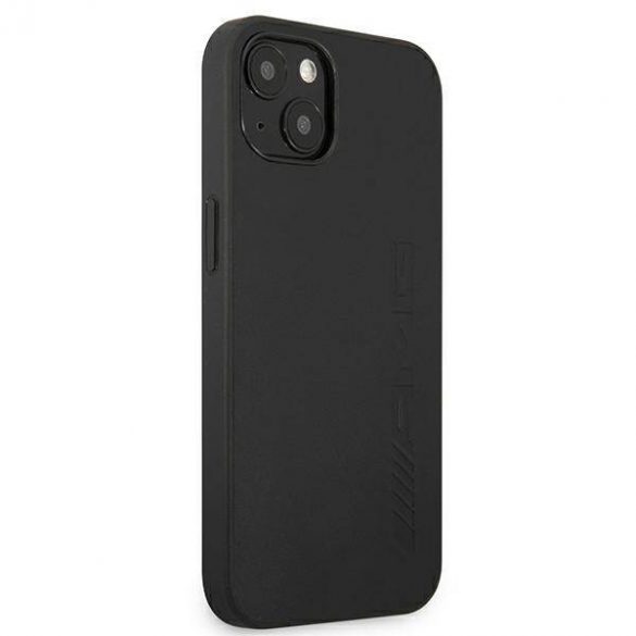 AMG AMHCP13SDOLBK Carcasă rigidă din piele pentru iPhone 13 mini de 5,4 inchi/negru