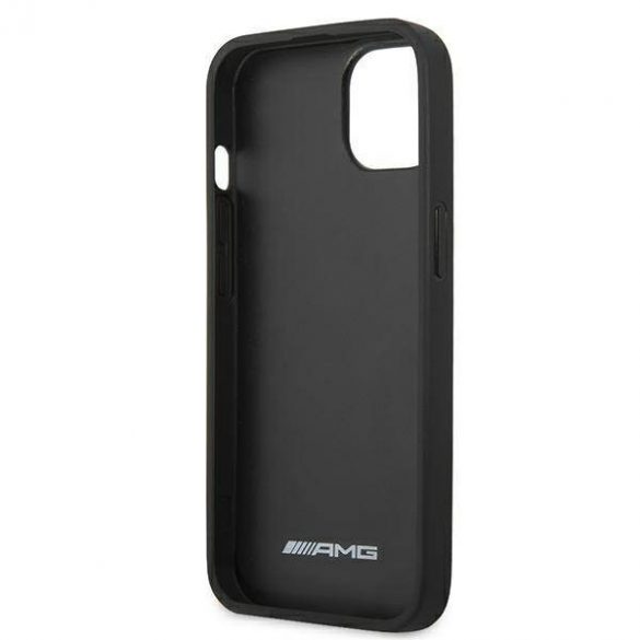 AMG AMHCP13SDOLBK Carcasă rigidă din piele pentru iPhone 13 mini de 5,4 inchi/negru