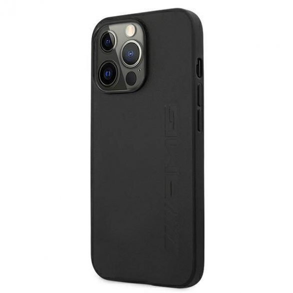 AMG AMHCP13LDOLBK Carcasă rigidă din piele pentru iPhone 13 Pro / 13 de 6,1 inchi/negru