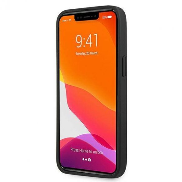 AMG AMHCP13LDOLBK Carcasă rigidă din piele pentru iPhone 13 Pro / 13 de 6,1 inchi/negru