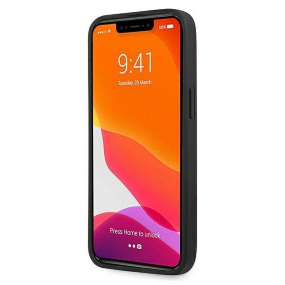 AMG AMHCP13LGSEBK Husă rigidă din piele pentru iPhone 13 Pro / 13 de 6,1 inchi/negru