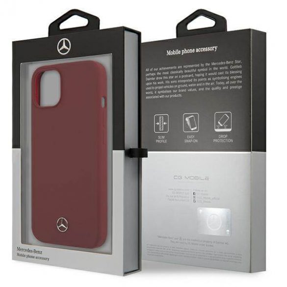 Mercedes MEHCP13MSILRE iPhone 13 / 14 / 15 6.1" czerwony/rosu hardcase Silicone Line