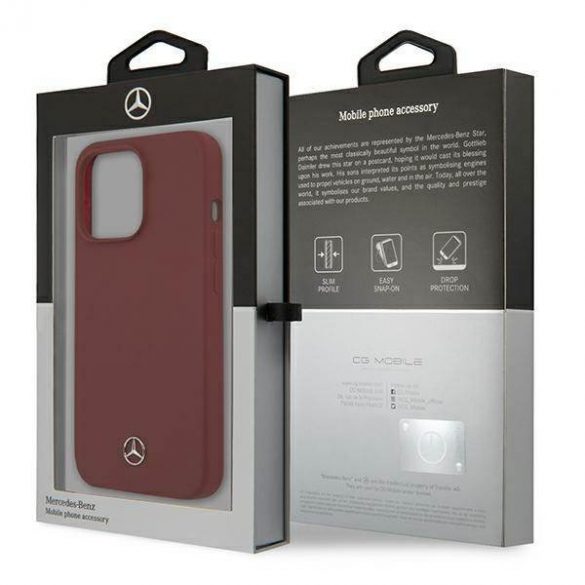 Mercedes MEHCP13XSILRE iPhone 13 Pro Max 6,7" czerwony/roșu Hardcase Husă Silicone Line