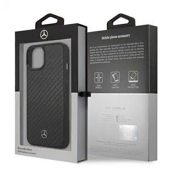 Mercedes MEHCP13SRCABK iPhone 13 mini 5,4" czarny/negru carbon hardcase Dynamic Line