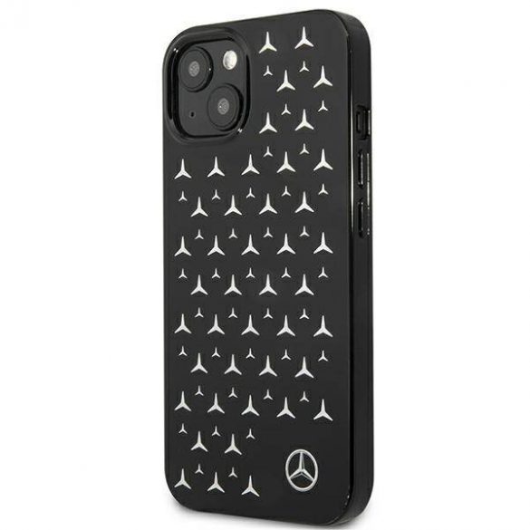 Mercedes MEHCP13SESPBK Carcasă rigidă pentru iPhone 13 mini 5,4" czarny/negru cu model Silver Stars