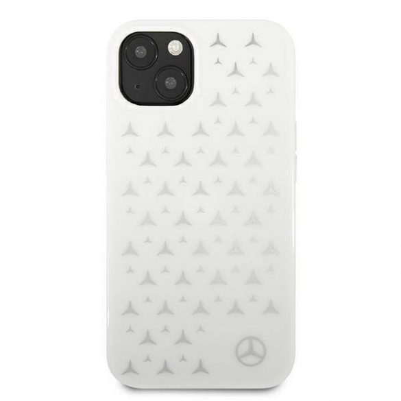 Mercedes MEHCP13MESPWH iPhone 13 / 14 / 15 6.1" biały/alb hardcase Silver Stars Pattern