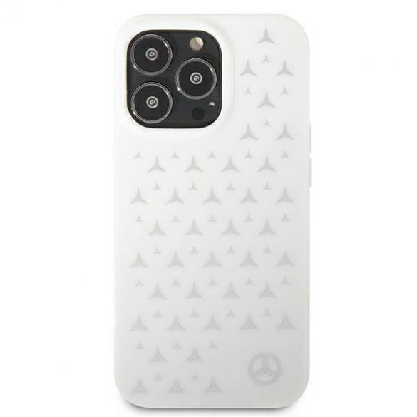 Mercedes MEHCP13LESPWH Husă rigidă pentru iPhone 13 Pro / 13 de 6,1 inchi bial/alb Husă cu model Silver Stars