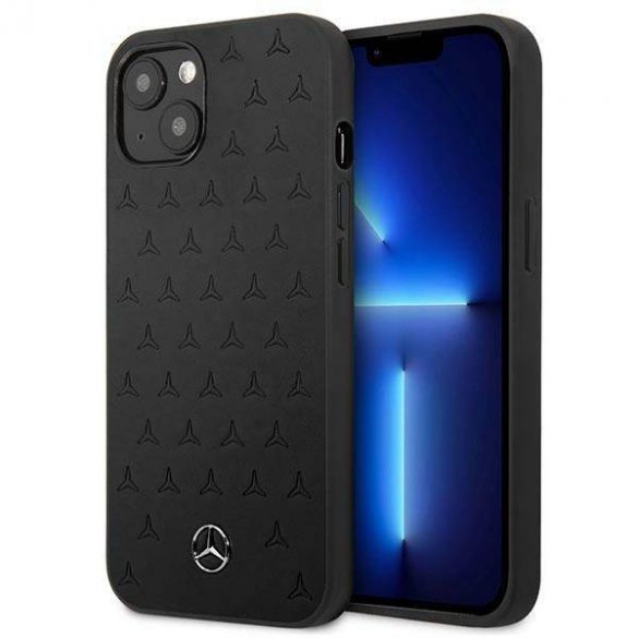 Mercedes MEHCP13SPSQBK Husă rigidă pentru iPhone 13 mini 5,4" czarny/negru Husă din piele cu model stele