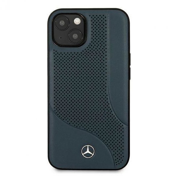 Mercedes MEHCP13SCDONA iPhone 13 mini 5,4" granatowy/marine hardcase Husă piele perforată